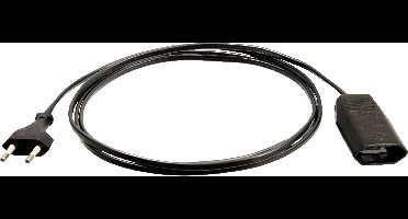 AS Schwabe 50132 Stroom Verlengkabel 2.5 A Zwart 3.00 m H03VVH2-F 2X 0,75 mm²