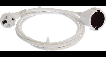 AS Schwabe 50201 Stroom Verlengkabel 16 A Wit 2.00 m H05VV-F 3G 1,5 mm²