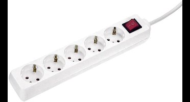 AS Schwabe 35011 Stekkerdoos met schakelaar Wit Randaarde stekker 1 stuk(s)