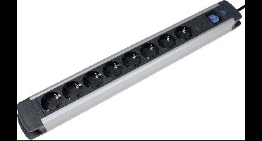 AS Schwabe 18368 Overspanningsveilige stekkerdoos Zwart, Zilver Randaarde stekker 1 stuk(s)