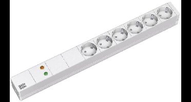 Bachmann 333402 19 inch 1 HE Geaarde contactdoos Grijs