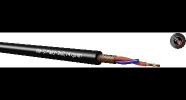 Kabeltronik 580201409-1 Microfoonkabel Mik-D-Patch 2 x 0.14 mm² Zwart per meter