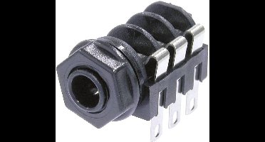 Neutrik NMJ2HF-S Jackplug 6,35 mm Bus, inbouw horizontaal Aantal polen: 2 Mono Zwart 1 stuk(s)