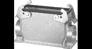 Amphenol C146 10N024 500 2-1 Socketbehuizing 1 kabeluitgang, Met schroefdraadclip, 2 schuinverbinders, Hoge bouwvorm 1 stuk(s)