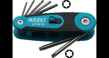 Hazet 2115/8KH Binnen-Torx Haakse schroevendraaierset T 9, T 10, T 15, T 20, T 25, T 27, T 30, T 40 8-delig