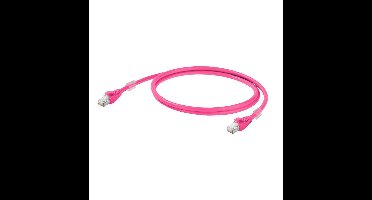 Weidmüller 1201270010 RJ45 Netwerkkabel, patchkabel CAT 6A S/FTP 1.00 m Magenta UL gecertificeerd 1 stuk(s)