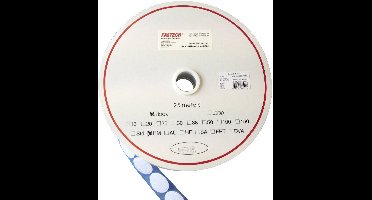FASTECH® Klittenband punt Om vast te plakken Hotmelt Haakdeel (Ø) 35 mm Wit 5 m