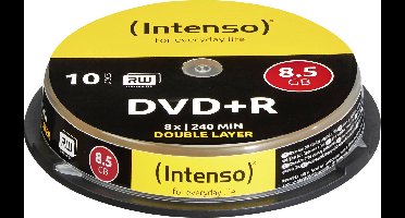 Intenso 4311142 DVD+R DL disc 8.5 GB 10 stuk(s) Spindel
