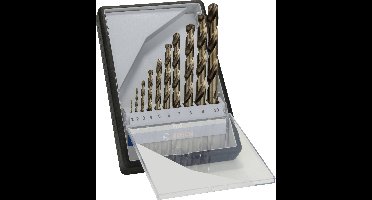 Bosch Accessories 2607019925 HSS Metaal-spiraalboorset 10-delig 1 mm, 2 mm, 3 mm, 4 mm, 5 mm, 6 mm, 7 mm, 8 mm, 9 mm, 10 mm Kobalt DIN 338 Cilinderschacht 1