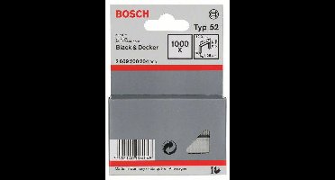Bosch Accessories 2609200204 Nieten met plat draad Type 52 1000 stuk(s) Afm. (l x b) 6 mm x 12.3 mm