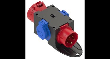 PCE CEE-Kompakt-Vert,IP44,m.Büg. CEE-St.?,16A,5p, 2xSSD 9430402 CEE-stroomverdeler 400 V 16 A