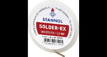 Stannol Solder Ex Desoldeerdraad Lengte 1.6 m Breedte 2.0 mm In vloeimiddel gedrenkt