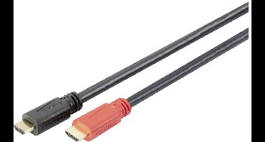 HDMI Aansluitkabel met versterker 30.00 m Zwart Digitus