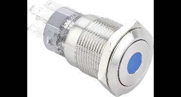 TRU COMPONENTS 701303 LAS1-AGQ11ZD, BL Vandalismebestendige drukschakelaar 250 V/AC 5 A 1x aan/aan Continu Blauw IP67 1 stuk(s)