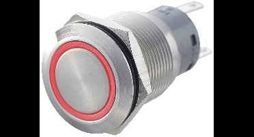 TRU COMPONENTS 701311 LAS1-AGQ-22E, RD Vandalismebestendige druktoets 250 V/AC 5 A 2x aan/(aan) Moment Rood IP67 1 stuk(s)