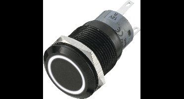 TRU COMPONENTS 702197 LAS1-AGQ-11E/W Vandalismebestendige druktoets 250 V/AC 5 A 1x uit/(aan) Moment Wit (Ø x l) 22 mm x 37 mm IP67 1 stuk(s)