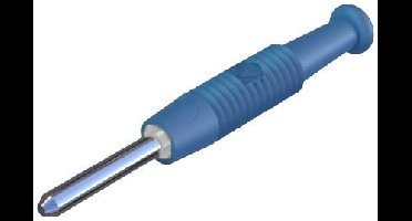 Hirschmann Test & Measurement MST 3 Miniatuur-banaanstekker Stekker, recht Stift-Ø: 2 mm Blauw 1 stuk(s)