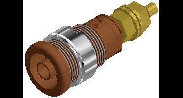 Hirschmann Test & Measurement SEB 2600 G M4 Veiligheids-labconnector, female Bus, inbouw verticaal Stift-Ø: 4 mm Bruin 1 stuk(s)