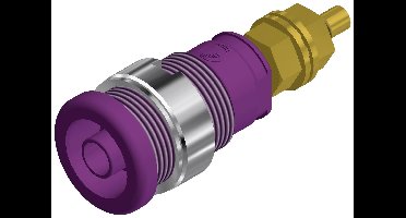 Hirschmann Test & Measurement SEB 2600 G M4 Veiligheids-labconnector, female Bus, inbouw verticaal Stift-Ø: 4 mm Violet 1 stuk(s)