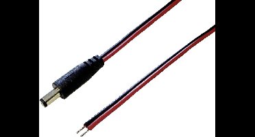 BKL Electronic Laagspannings-aansluitkabel Laagspanningsstekker - Open kabeleinde 5.5 mm 2.1 mm 2.1 mm 2.00 m 1 stuk(s)