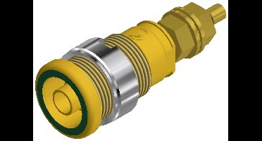 Hirschmann Test & Measurement SEB 2600 G M4 Veiligheids-labconnector, female Bus, inbouw verticaal Stift-Ø: 4 mm Groen, Geel 1 stuk(s)