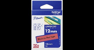 Labeltape Brother TZe, TZ TZe-431 PET Tapekleur: Rood Tekstkleur:Zwart 12 mm 8 m