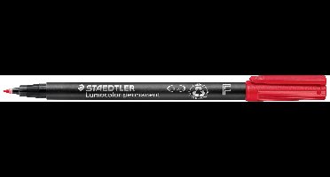 Staedtler Lumocolor permanent F DRY SAFE 318-2 Permanent marker Rood Watervast: Ja