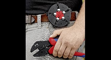 Knipex MultiCrimp 97 33 01 Krimptang Ongeïsoleerde, open connectoren, Geïsoleerde kabelschoenen + connectoren / stootverbinders, Adereindhulzen Incl.