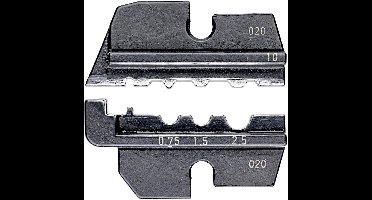 Knipex 97 49 10 97 49 10 Krimpinzetstuk Ongeïsoleerde knelkabelschoenen, Ongeïsoleerde knelverbinders, Ongeïsoleerde doorverbinders 0.75 tot 2.5 mm² Geschikt