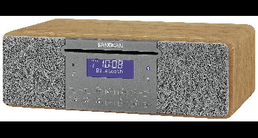 Sangean DDR-47 BT Radio DAB+, VHF (FM) AUX, CD, SD, USB Hout