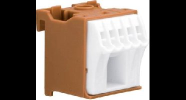 Hager KN06P Klemblok Bruin, Wit 6-polig 63 A 230 V