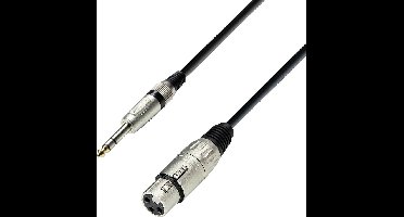 Adam Hall 3 STAR BFV 0100 XLR Verbindingskabel [1x XLR-bus - 1x Jackplug male 6,3 mm] 1.00 m Zwart