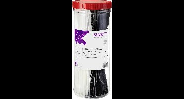 TRU COMPONENTS 1566535 28530c209 Kabelbinder 200 mm 2.50 mm Zwart, Natuur 1000 stuk(s)