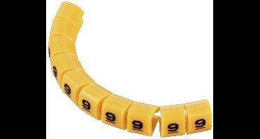 TRU COMPONENTS TC-MB1/9203 Markeerclip Opdruk 9 Buitendiameter 3 tot 3.60 mm