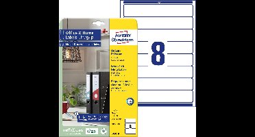 Avery-Zweckform Ordneretiketten L6060-10 34 x 192 mm Papier Wit Permanent hechtend 80 stuk(s)