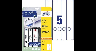Avery-Zweckform Ordneretiketten L4758-10 38 x 297 mm Papier Wit Permanent hechtend 50 stuk(s)