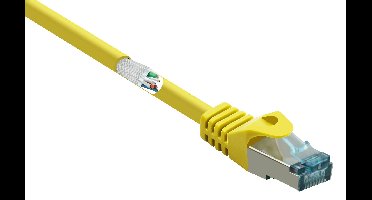 Renkforce RF-5153664 RJ45 Netwerkkabel, patchkabel CAT 6A S/FTP 10.00 m Geel Snagless, Vlambestendig 1 stuk(s)