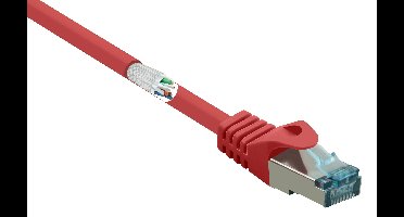 Renkforce RF-5043974 RJ45 Netwerkkabel, patchkabel CAT 6A S/FTP 0.25 m Rood Vlambestendig 1 stuk(s)