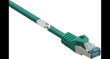 Renkforce RF-5462398 RJ45 Netwerkkabel, patchkabel CAT 6A S/FTP 15.00 m Groen Snagless, Vlambestendig 1 stuk(s)