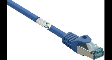 Renkforce RF-5044038 RJ45 Netwerkkabel, patchkabel CAT 6A S/FTP 1.00 m Blauw Snagless, Vlambestendig 1 stuk(s)