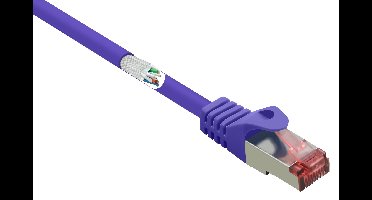 Renkforce RF-4724914 RJ45 Netwerkkabel, patchkabel CAT 6 S/FTP 0.25 m Violet Snagless, Vergulde steekcontacten, Vlambestendig 1 stuk(s)