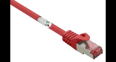 Renkforce RF-5136974 RJ45 Netwerkkabel, patchkabel CAT 6 S/FTP 1.00 m Rood Snagless, Vergulde steekcontacten, Vlambestendig 1 stuk(s)