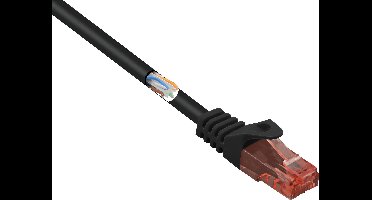 Renkforce RF-5047422 RJ45 Netwerkkabel, patchkabel CAT 6 U/UTP 1.00 m Zwart Snagless, Halogeenvrij 1 stuk(s)