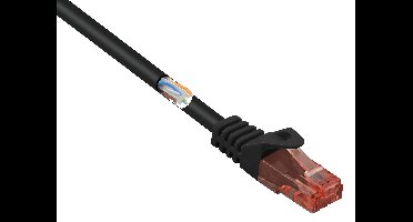 Renkforce RF-5044002 RJ45 Netwerkkabel, patchkabel CAT 6 U/UTP 10.00 m Zwart Halogeenvrij, Snagless 1 stuk(s)
