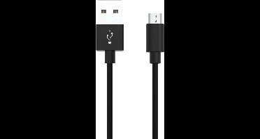 Ansmann 1700-0077 USB-kabel USB 2.0 USB-A stekker, USB-micro-B stekker 2.00 m Zwart Aluminium-stekker, TPE-mantel