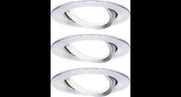 Paulmann 93487 Nova Inbouwlamp Set van 3 stuks LED LED 18 W Aluminium (gedraaid)