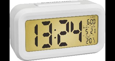 TFA Dostmann 60.2018.02 Wekker Kwarts Wit Alarmtijden 1
