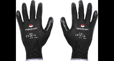 TOOLCRAFT TO-5621532 Werkhandschoen Polyester, Nitril Maat (handschoen): 9 EN 388 Cat II 1 paar
