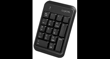 LogiLink ID0201 Numeriek toetsenbord Bluetooth Ergonomisch Zwart