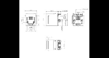 encitech RJJU-66-1401-E1V-088 RJ12-connector 3251-0024-05 Bus, inbouw verticaal Aantal polen (sensoren) 6P6C Zwart 1 stuk(s)